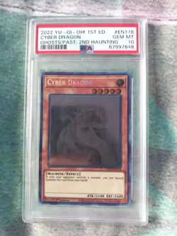 Yu-Gi-Oh Cyber Dragon 1st Edition Ghost Rare Card GFP2-EN178 PSA 10 - Image 2