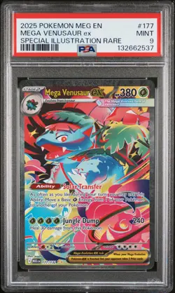 2025 POKEMON MEGA EVOLUTION SPECIAL ILLUSTRATION RARE MEGA VENUSAUR EX PSA 9 - Image 1