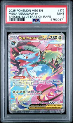 2025 POKEMON MEGA EVOLUTION SPECIAL ILLUSTRATION RARE MEGA VENUSAUR EX PSA 9 - Image 1