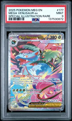 2025 POKEMON MEGA EVOLUTION SPECIAL ILLUSTRATION RARE MEGA VENUSAUR EX PSA 9 - Image 1