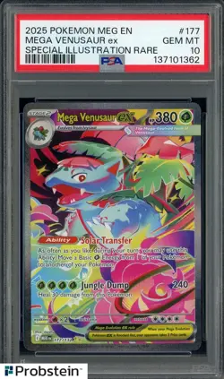 2025 Pokemon Meg En Special Illustration Rare #177 Mega Venusaur ex PSA 10 - Image 1