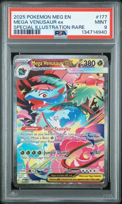 2025 POKEMON MEGA EVOLUTION SPECIAL ILLUSTRATION RARE MEGA VENUSAUR EX PSA 9 - Image 1