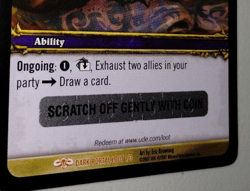 World of Warcraft Trading Card Game Rest and Relaxation Unscratched Loot - Image 2