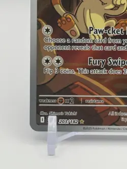 Team Rockets Meowth 203/182 SV10 Destined Rivals Illustrated Card Mint Condition - Image 4
