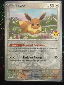 Pokemon TCG Eevee Pokemon Day 2025 Stamped Promo Card NM - Image 1