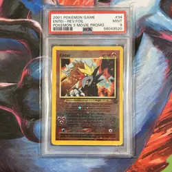 Pokemon Entei 34/53 Wotc Promo Reverse Holo 2001 PSA 9 TCG Card - Image 1