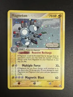 Magneton 22/92 Reverse Holo Rare EX Legend Maker Pokemon Card TCG Stamped LP - Image 2