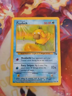 Pokemon TCG Psyduck Fossil Unlimited Common Card 53/62 - Image 1
