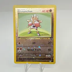 Hitmonchan #2 Best of Game WINNER Stamp Reverse Holo Pokemon TCG Card - Image 1