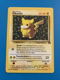 Ivy Pikachu #1 Black Star Promo Rare Vintage Pokemon Card - NM - Image 1