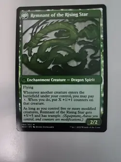 MTG Jugan Defends the Temple/Remnant of the Rising Star Neon Dynasty Reg Mythic - Image 2