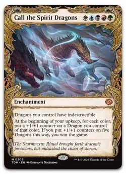 Call the Spirit Dragons (Showcase) #309 (NM) Tarkir Dragonstorm TDM Magic MTG - Image 1