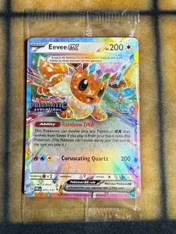 Pokemon Eevee EX 075/131 Prismatic Evolutions Stamp Promo Sealed - Image 1