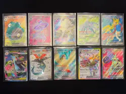 10 Full Art Ex Pokemon Lot Mega Charizard X 109, Dragapult ex 200 IR SIR - Image 1