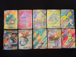10 Full Art Ex Pokemon Lot Mega Charizard X 109, Dragapult ex 200 IR SIR - Image 2