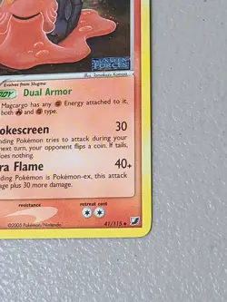 Pokemon Magcargo 41/115 Unseen Forces Reverse Holo 2005 Stamped - NM - Image 5