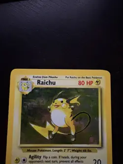 RAICHU HOLO 14/102 BASE SET UNLIMITED LP POKEMON - Image 3