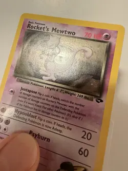 Rocket's Mewtwo ⭐ 14/132 Holo Rare SWIRL Gym Challenge 2000 Pokemon NM/LP - Image 3