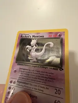 Rocket's Mewtwo ⭐ 14/132 Holo Rare SWIRL Gym Challenge 2000 Pokemon NM/LP - Image 4