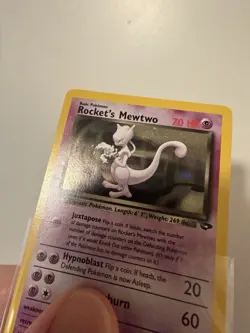 Rocket's Mewtwo ⭐ 14/132 Holo Rare SWIRL Gym Challenge 2000 Pokemon NM/LP - Image 5