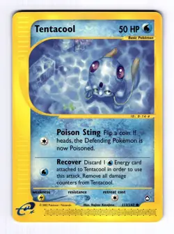 Tentacool Aquapolis #113 (2003) Common LP Pokemon - Image 1