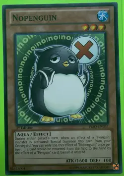 Yugioh - 1X Nopenguin - Common - 1st Edition - PRIO-EN037 - Near Mint - Image 1