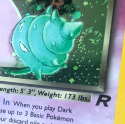Pokemon TCG: Dark Slowbro 12/82 Team Rocket WoTC Holo Rare With Swirl LP+ - Image 4