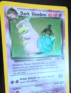 Pokemon TCG: Dark Slowbro 12/82 Team Rocket WoTC Holo Rare With Swirl LP+ - Image 5