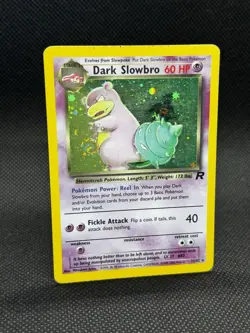 Dark Slowbro Holo 12/82 - 2000 WOTC Team Rocket Pokemon *Crotch Swirl* - Image 2