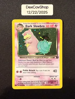 Dark Slowbro - 12/82 Team Rocket Unlimited Holo Rare Pokemon - Excellent Cond - Image 1