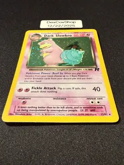 Dark Slowbro - 12/82 Team Rocket Unlimited Holo Rare Pokemon - Excellent Cond - Image 2
