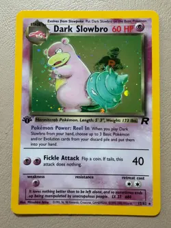 Pokemon TCG Dark Slowbro Team Rocket 12/82 Holo 1st Edition Holo Rare - Image 1