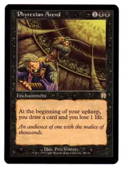 Phyrexian Arena, Rare Black Enchantment, Apocalypse Regular, NM, Pete Venters - Image 1