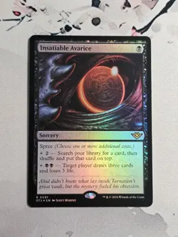 MTG Insatiable Avarice *FOIL* Outlaws of Thunder Junction 0091 NM - Image 1