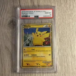 2010 Pokemon World Promo Pikachu Holo Italian PSA 10 - Image 1