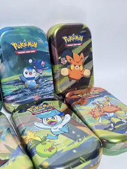 Pokemon Metal Mini Tins Lot of 11 Empty No Stickers Art Coins - Image 4