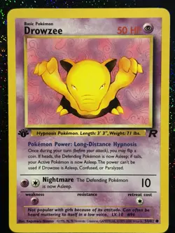 Pokemon TCG Drowzee 54/82 1st Edition Team Rocket Regular Common NM - Image 1