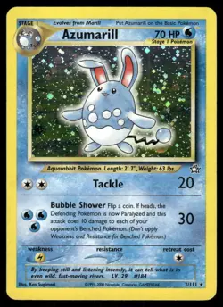 Pokemon Tcg Azumarill #2 Pokemon Neo Genesis LP - Image 1