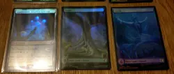 MTG Magic The Gathering Bundle Of Final Fantasy Holographic Land Cards - Image 2