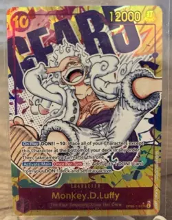 One Piece TCG OP05-119 Monkey D. Luffy Gear 5 Parallel SEC Alt Art English NM - Image 1