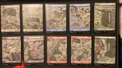 Magic: The Gathering LOTR Basic Land 10 Card Map Art Set - All Colors - Image 1