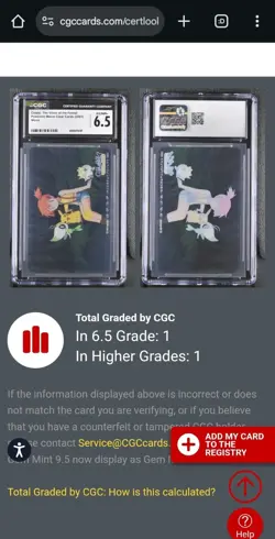 CGC 6.5 Misty Celebi: The Voice of the Forest Pokemon Movie Clear Cards (2001) - Image 2
