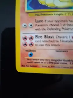 Pokemon TCG Base Set Holo Unlimited Rare Card 12/102 Ninetails - Image 5