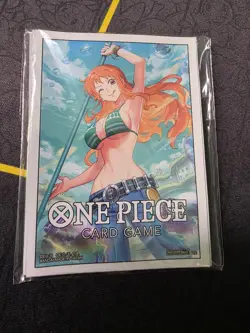 One Piece Card Game Promo Nami Sleeve Card protection 10 Sleeves Standard Size - Image 1