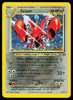 Scizor 10/75 Holo Rare Neo Discovery Pokemon Card - Image 1