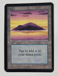 Island Purple Alpha LP Light Play MTG Magic The Gathering B - Image 1
