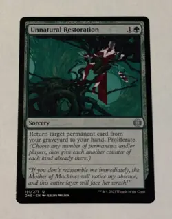 MTG Unnatural Restoration - Phyrexia: All Will Be One LP - Image 1