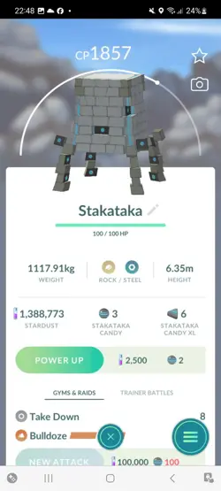 Pokemon Go Ultra Beast Stakataka ( Normal ) - Image 1
