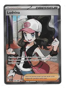 CARTE POKEMON DRESSEUR LUDVINA 164/086 ECARLATE ET VIOLET FLAMME BLANCHE NEUVE - Image 1