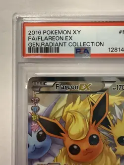 2016 POKEMON XY GENERATIONS RADIANT COLL #RC28 FULL ART/FLAREON EX PSA 7 - Image 3